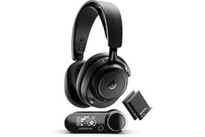 SteelSeries Arctis Nova Elite - Hi-Res Wireless Gaming Headset - 96kHz/24bit - Carbon Fiber Speakers - ANC - AI Noise Rejection - App - 2.4GHz + BT - Multi-Source Mix - OmniPlay PC+PS+Xbox - Black