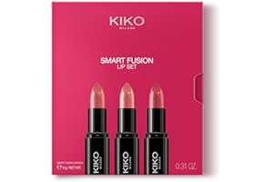 KIKO Milano Smart Fusion Lip Set 03, Kit De 3 Rouges À Lèvres Au Fini Lumineux