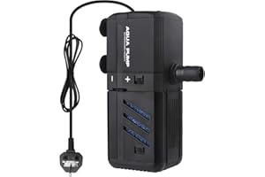 NO.17 Submersible Aquarium Internal Filter 6W, Adjustable Fish Tank Filter with 500L/H Water Pump for 50-150L Fish Tank