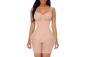 FeelinGirl Damskie Body Modelujące dla Shaper Modelowania Brzuch Shapewear Slipki Bezszwowe Modelujący Figurę Fajas Ciała Wyszczuplający Sylwetkę z Biustonoszem