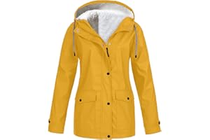Générique Parka Imperméable Femme Manteau D'hiver Capuche Fourrée Coupe-Vent Zippé Veste Extérieur Chaude Mode Vetement Femme Grande Taille