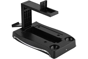ciciglow Estación De Carga para PS4 VR, Controlador De PS4 VR Estación De Carga Soporte De Base Soporte para Auriculares VR para Consola De VR, Gafas VR Y 2 Asas De Movimiento PS4