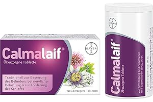 Calmalaif - pflanzliches Arzneimittel mit Extrakten aus 4 Heilpflanzen - bei Stressbeschwerden wie innerer Unruhe und Anspannung - 1 x 120 Tabletten