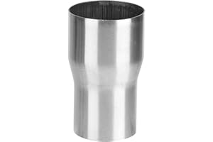 BIGKING D'Adaptateur de Tuyau D'Echappement, Adaptateur de Tuyau D'échappement de Moto de Voiture, Tuyau D'échappement Universel en Acier Inoxydable(63-76MM)