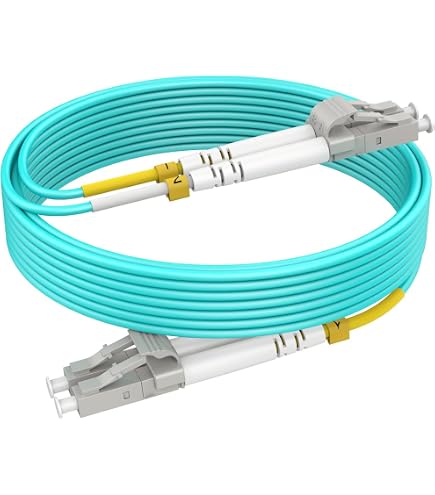 Coupleur Fibre Optique Duplex LC/LC Multimode OM3 - Aqua, Boîtier Plastique, Douille Céramique