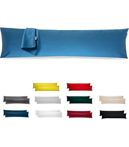 Taies De Traversin REDKEY - Lot De 2 - Microfibre Brossée - 40x145 Cm - Vert