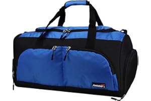 foolsGold Large Sports Holdall Duffel Bag - Black/Blue