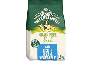 James Wellbeloved Dog Adult Hypoallergenic Dry Food Grain Free Fish and Rice 1.5 kg
