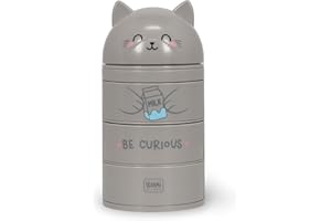 Legami - Organiseur de bureau, Organiseur de bureau avec 3 tiroirs à ouverture latérale, compartiment supérieur avec fermeture coulissante, Thème Kitty