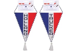 TRUCK DUCK® LKW Auto Wimpel Holland Trucker mit Saugnapf Mini Schal Flagge Fahne Banner Spiegel Deko