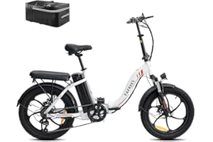 Fafrees Electric Bike, 20" Folding Electric Bikes for Adults, 36V 16Ah/576Wh Removable Battery Ebike 90KM Mileage Pedal Assist, 3.0" Fat Tire Electric Bike for Man Women, F20 Upgrade