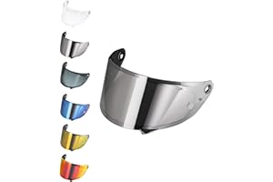 EvoParts Visier kompatibel mit Hjc RPHA 1 (kein RPHA 10-11-12) HJ-35 Pinlock-bereit (Silber)