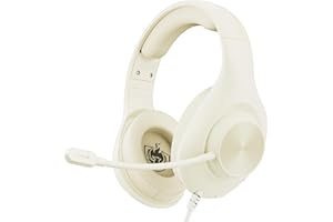 YOTMS Gaming Headset PS4 Headset with 7.1 Surround Sound, Gaming Over Ear Headphones with Noise Cancelling Flexible Mic Memory Earmuffs, for PC, PS5, PS4, Xbox Series X/S, Switch (White)