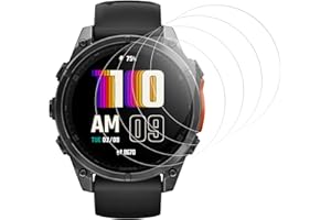 IQShield Screen Protector for Garmin Fenix 8 51mm, 9H Hardness Protective Film, Anti-Scrach, Bubble-Free, Touch Sensitive, Ultra Clear Tempered Glass, 4 Pack