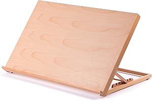 Design DELIGHTS deska do rysowania do DIN A2 A3 STACJI ROBOCZNEJ | 76 cm x 50 cm, drewno bukowe | sztaluga stołowa