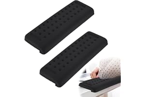 lasuroa 2 Pezzi di Cuscino Ergonomico per Polso Gomito a Forma L, Design Separato Supporto Avambraccio e Polso in Memory Foam per Scrivania Giochi in Ufficio e Scrivania di Casa