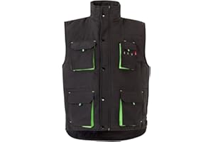 Velilla 205902; Chaleco acolchado bicolor multibolsillos