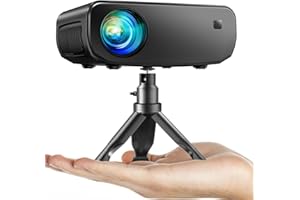 Proyector ELEPHAS WiFi Mini proyector 15000 Lux 1080P HD Proyector portátil Compatible con iOS/Android/Tablet/HDMI/TV Stick/USB (trípode incluidos)