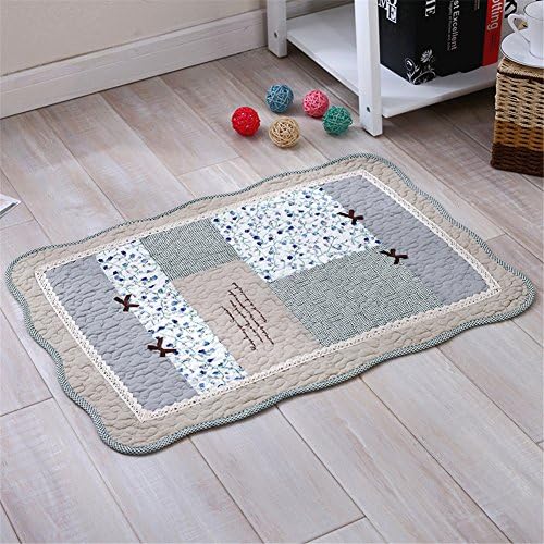 Pastoral style quilted hand quilts cotton mats non_slip mats bathroom mats 19 x 19 inch approx