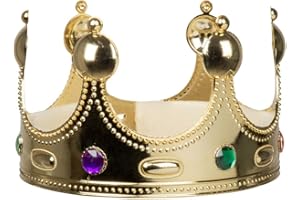 Boland 01316 - Corona da re per bambini in plastica, accessori per costumi di carnevale o in maschera, costumi in maschera per bambini, travestimento