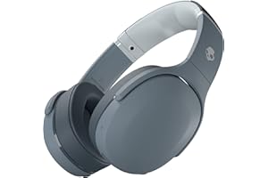 Skullcandy Crusher Evo Casque Supra-Auriculaire sans Fil avec Basses Sensorielles, Autonomie 40 h, Microphone, Compatible iPhone + Android + Appareils Bluetooth - Gris