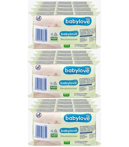 babylove Vorteils Pack Feuchttcher 12 x 80 Stck, 960 Stck Aloe Vera &  Kamille : Amazon.de: Baby
