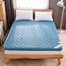 Produktbild DULPLAY Tatami Matratzenauflage,Mesh Folding 4D bambuskohle Bett matratze, Atmungsaktive Stereo Sommer Folding 6cm Fußboden-matten Matratzeauflagen-Blau 120x200cm(47x79inch)