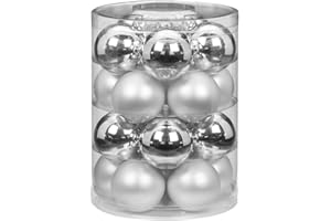 ‎MAGIC THE GATHERING MAGIC Weihnachtskugeln Glas 6cm 20 STK. Christbaumkugeln Farbe: Silber Glanz/weiß matt