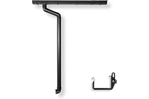 4 Home & Garden Dachrinne Kastenrinne RG 70 Komplettset mit Fallrohr bis 750cm | Typ 200 Fallrohr DN 60 | Kunststoff PVC Anthrazit (Dachlänge bis 450cm)