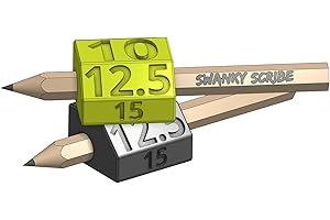 SWANKY DESIGN & DEVELOPMENT Swanky Scribe Set - 1x Black & 1x Yellow Scribe Tool + 4 Perfect Fit Pencils. Scribe Tool for Carpenters, Joiners, Kitchen Fitters, Builders & DIY. 5 Fixed offsets; 5, 7.5, 10, 12.5 & 15mm.