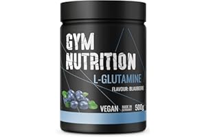 ‎GYM NUTRITION 500g L-Glutamin Pulver hochdosiert – Laborgeprüft, vegan, Made in Germany, Blaubeere Geschmack