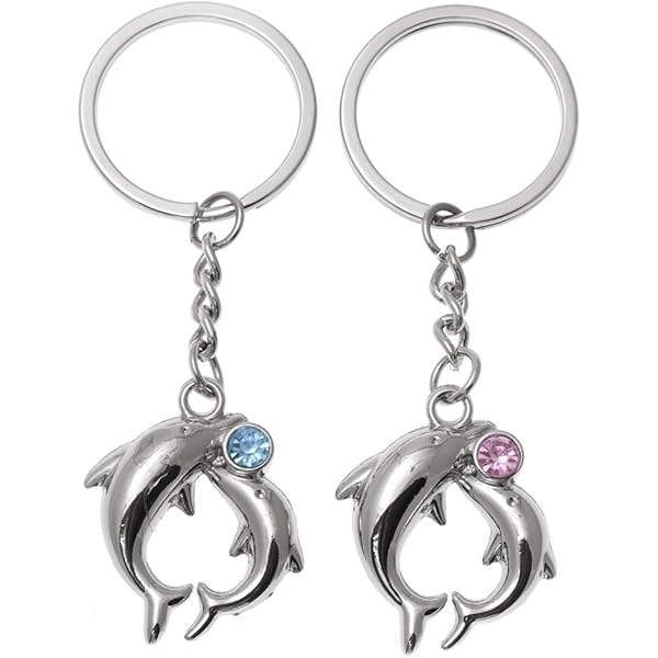 Porte-cles Dauphin Metal Et Cuir Pour Garder Les Cles Reunies Avec Style