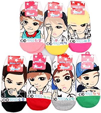 Exo Socks With KPop Star Bangtan Pack of 7 pairs