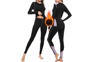 Terecey Ensemble de sous-Vêtement Thermique Femme Chaud sous Vêtements Thermiques Fonctionnel et Antibactériens Ensembles Thermiques Hiver Femme
