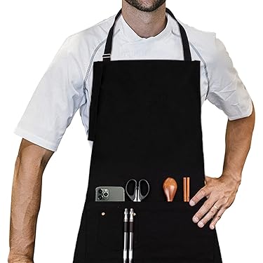 BRAMBLE Grappig BBQ-Schort voor Mannen, Barbecueschort met Kap, 7 Zakken en Flesopener - Uniek Cadeau voor Kerstmis, Valentijnsdag, Verjaardagen en Vaderdag