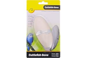 Bestomrogh 1 Stück Groß Sepiaschalen,10cm Sepiaschalen mit Alu-Karte für Vögel Reptilien Schildkröten Bartagamen und Schnecken u Mineralversorgung Blisterpackung