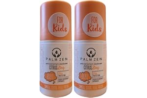 Palmzen Children's Roll on Sensitive Anti-Perspirant Deodorant - Vegan Friendly Aluminium and Alcohol Free Dermatogically tested (Citrus Zing)