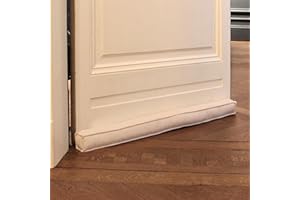RORI Boudin de porte magnétique, beige, pour porte de 80 cm, protection contre les courants d’air et le bruit, forme carrée, différentes tailles et couleurs