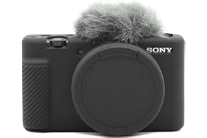 Rieibi Etui ZV-1, miękkie silikonowe etui ochronne do aparatu cyfrowego Sony ZV-1 ZV1, lekkie etui na aparat ZV1 - czarne