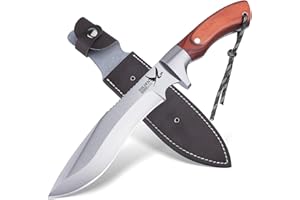 Golden Bird Coltello da sopravvivenza a lama fissa. Coltello affilato da esterno, da cintura con fodero. Coltello da campeggio per escursioni, caccia, outdoor