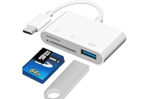 AIYEEN Czytnik kart USB C, czytnik kart pamięci 3 w 1 USB C na Micro SD TF kompatybilny z Pad Pro, Chromebook, XPS, Galaxy S10/S9 i innymi urządzeniami USB C