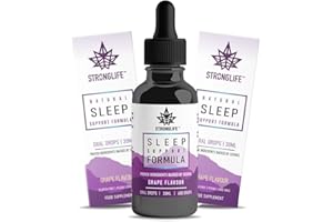 Stronglife Sleep Support Oil Drops - Promotes Restful Deep Sleep - Contains Valerian Root Magnesium L Theanine & Chamomile Extract - Natural Melatonin Alternative - 30ml