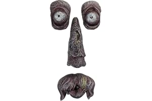 LUCKLY Jardin Yard Art,Yard Art Sculpture Décorations Extérieur Sculpture Arbre Visage Jardin Arrière-Cour Décoration, Drôle de Résine Arbre Visage Birdfeeder (B)