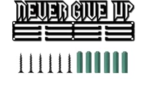 CREATCABIN Porte-Médaille Gymnastique Sport Affichage Cintre Cadre Sports Awards Porte-Cordon en Métal Robuste Fixation Murale pour Athlètes Joueurs de Tennis de Table Plus de 60 médailles Argent