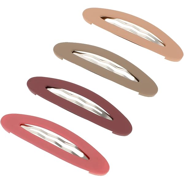 4 Stück Haarclips Damen – Snap Clips Aus Metall, Schwarz-grün & Schwarz-khaki, 6,7 Cm