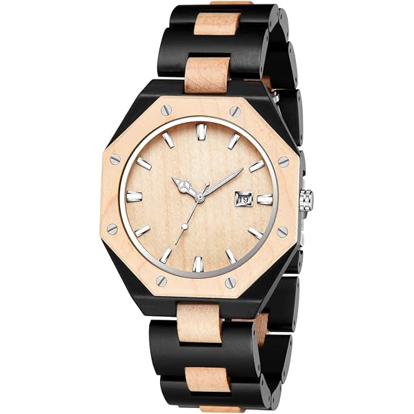 Orologio Da Uomo In Legno Di Bambù Tiong - Quadrante Scheletrato Cavo, Marrone, Movimento Al Quarzo, Cinturino Regolabile, Regalo Con Scatola