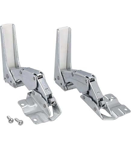 Repuesto Bisagras Color Plata Kit De 2 Bisagras Para Puerta De Nevera- Congelador Integrado NEFF/Siemens - Incluye Puerta Decorativa Y Kit De Montaje, Color Plata Kit Bisagras Puerta Nevera Neff