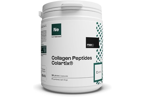 Nutrielement - Collagène Colartix (Type 1, 2 et 3) 120 gélules - Collagene hydrolysé - 10 fois plus puissant que Collagène Type 1 - Os et Articulations | By Nutrimuscle