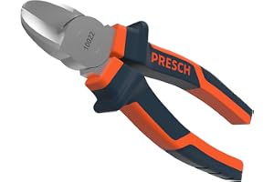 Presch sidoskärare 160 mm rak - professionell härdad kabelskärare med flerkomponentshandtag för att skära kabel - högkvalitat