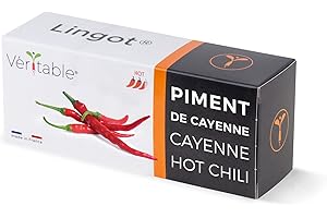 Lingot® Piment de Cayenne - Compatible Potager d'Intérieur Véritable® et Exky® - Recharge prête à l'emploi - Substrat avec Graines Intégrées…